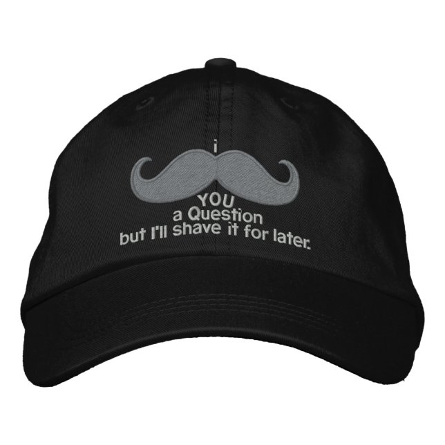 Gorra Bordada yo bigote una pregunta (Anverso)