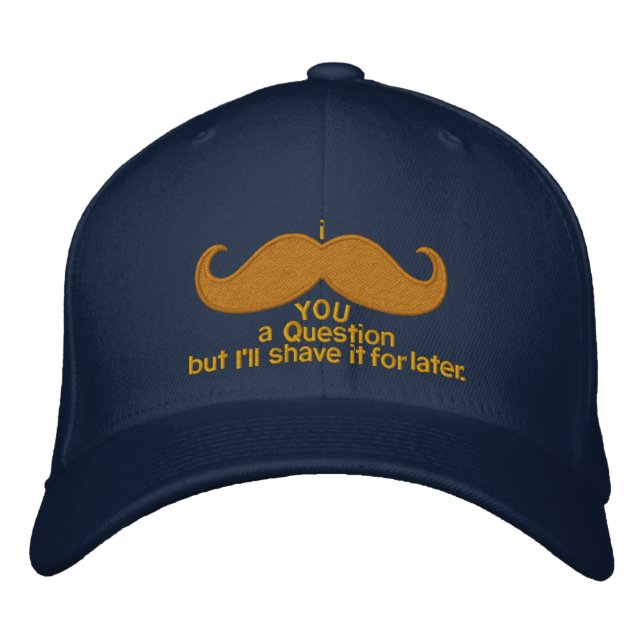 Gorra Bordada yo bigote una pregunta (Anverso)