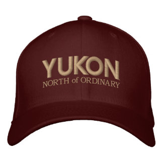 Gorra Bordada Yukón, norte del diseño del bordado ordinario