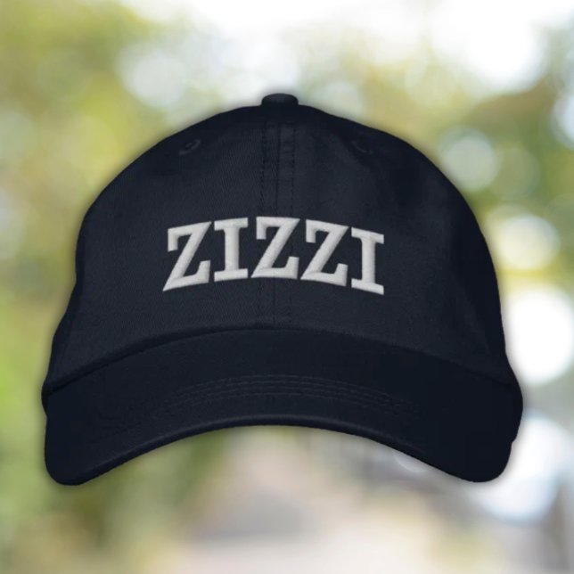 Gorra Bordada Zizzi - Affectionate Sicilian Term Aunt/Uncle (Zizzi Embroidered Cap
Affectionate Sicilian Term for Aunt or Uncle)