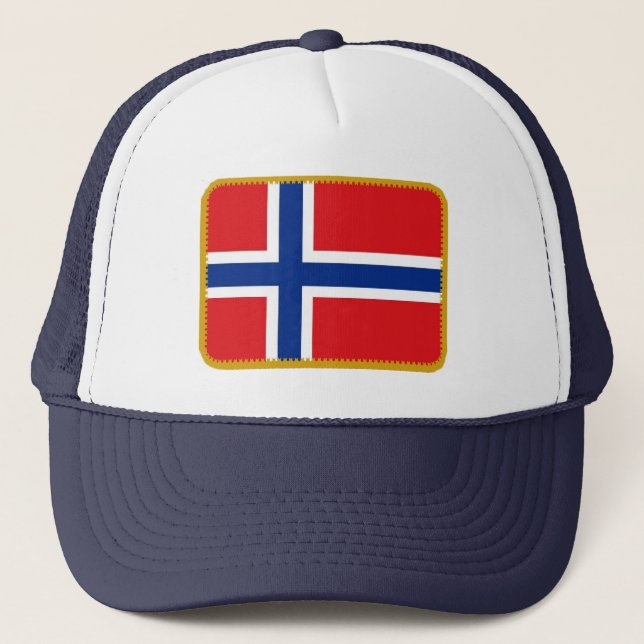 Gorra bordado bandera del efecto de Noruega (Anverso)