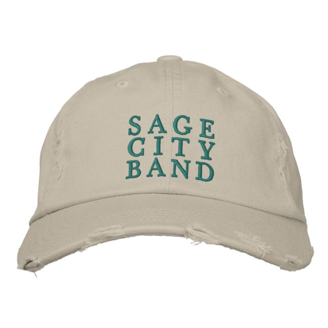 Gorra bordado con diseño de banda de Sage City (Anverso)