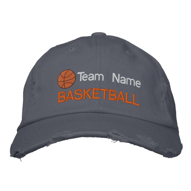 Gorra bordado de baloncesto personalizado (Anverso)