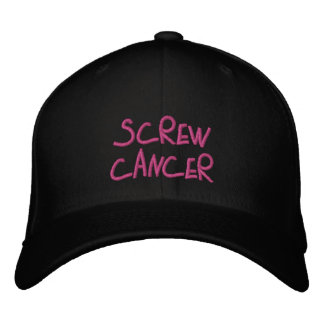Gorra bordado de cáncer de tornillo