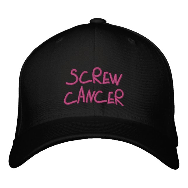 Gorra bordado de cáncer de tornillo (Anverso)