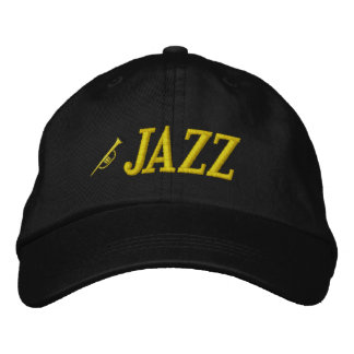 Gorra bordado de la música de jazz