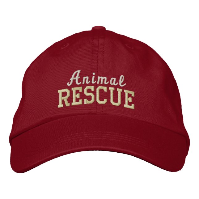 Gorra bordado de rescate animal (Anverso)