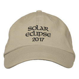 Gorra bordado del eclipse solar