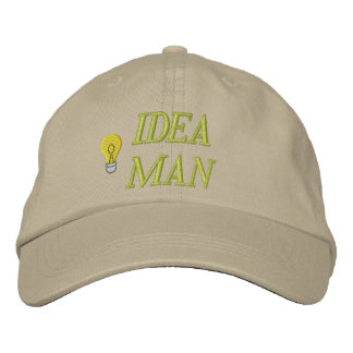 Gorra bordado del hombre de idea