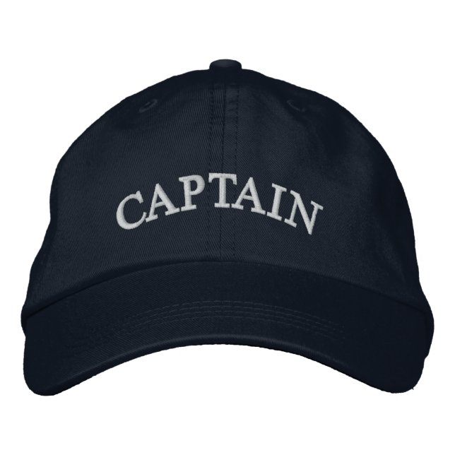 Gorra bordado en azul de la Marina Capitán (Anverso)
