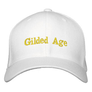 Gorra bordado en edad dorada - oro clásico en blan