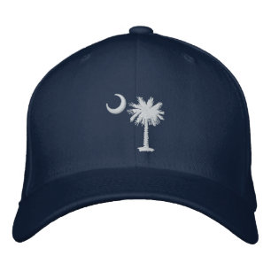 Gorra borrosa de la luna de palmetto blanca
