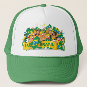 Gorra brasileño del fútbol