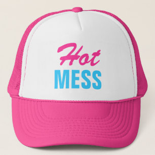 Gorra caliente rosado del camionero del lío