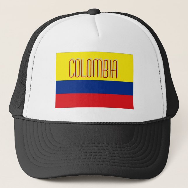 Gorra colombiano del recuerdo de la bandera de (Anverso)