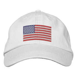 Gorra con bandera americana bordada