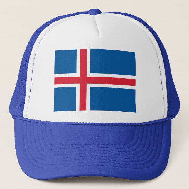 Gorra con bandera de Islandia (Anverso)