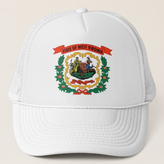 Gorra con bandera del estado de Virginia Occidenta (Anverso)