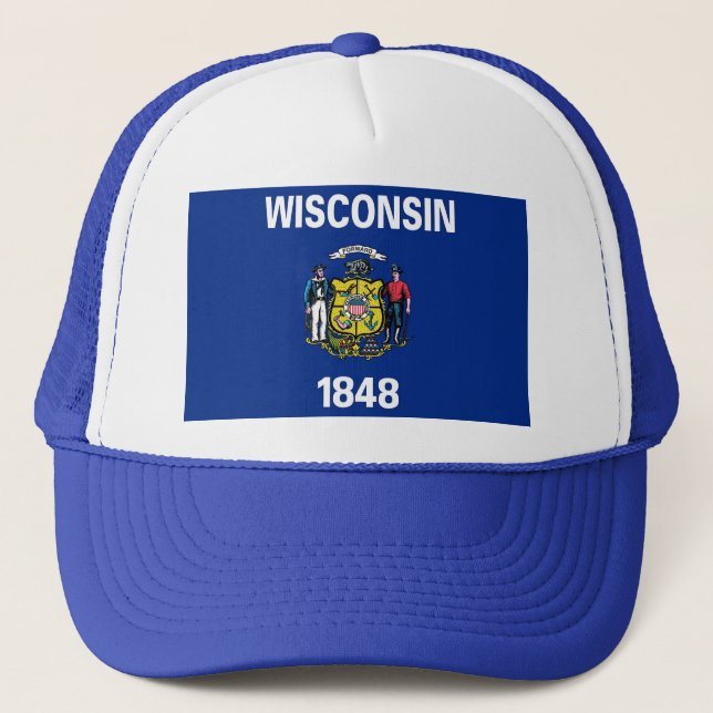 Gorra con bandera del estado de Wisconsin - Estado (Anverso)