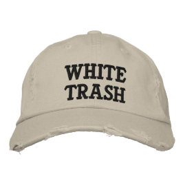 Gorra con barrido de basura blanca