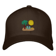 Gorra con barrido de escena de playa