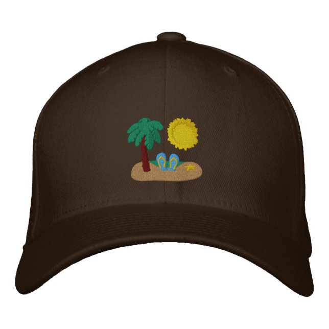 Gorra con barrido de escena de playa (Anverso)