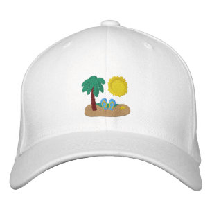 Gorra con barrido de escena de playa