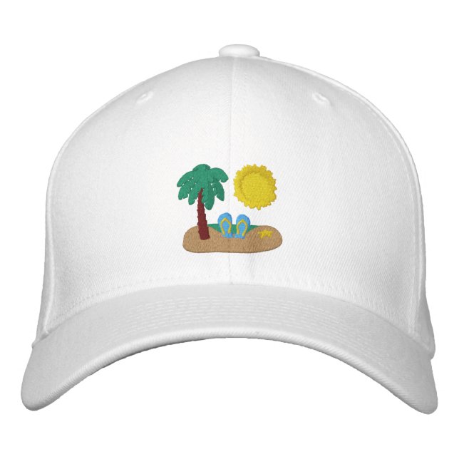 Gorra con barrido de escena de playa (Anverso)