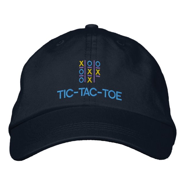 GORRA con barrido de juego TIC-TAC-TOE (Anverso)