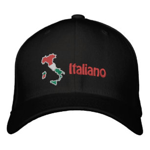 Gorra con bordado de Italia