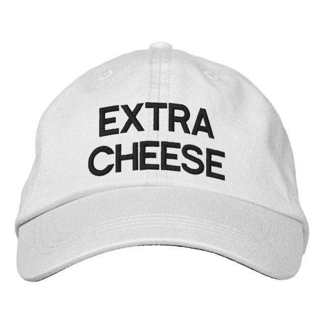 Gorra con bordado de queso extra (Anverso)