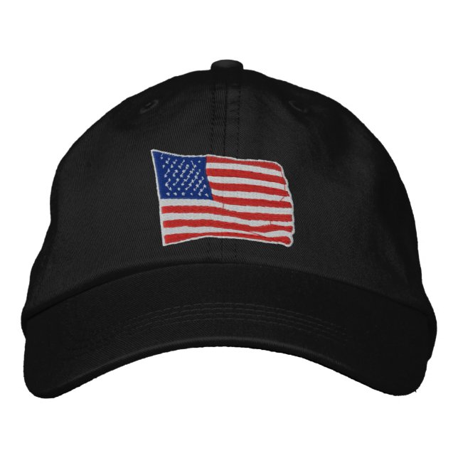 Gorra con la bandera de los Estados Unidos bordada (Anverso)