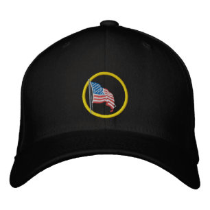 Gorra con la bandera norteamericana bordada