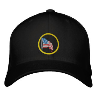 Gorra con la bandera norteamericana bordada