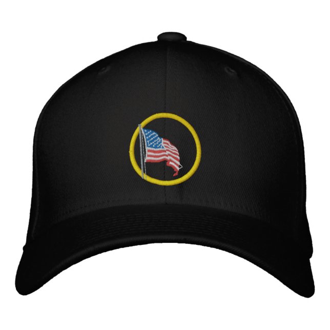 Gorra con la bandera norteamericana bordada (Anverso)