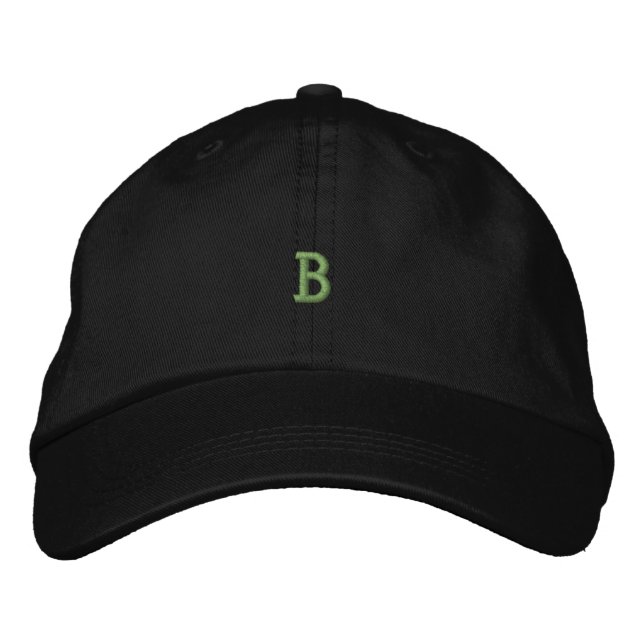 Gorra con monograma inicial de letra B bordada (Anverso)