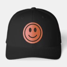 Gorra con Parche de Cuero Cara Sonriente