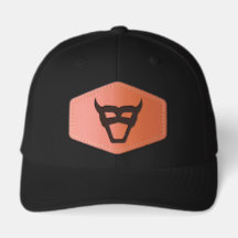 Gorra con Parche de Cuero con Emblema de Toro Geom