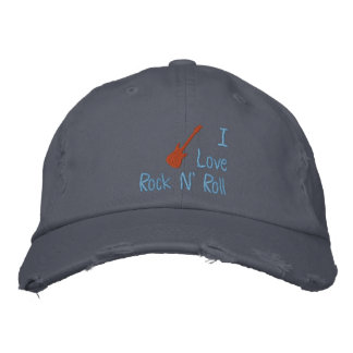 Gorra con problemas de guitarra eléctrica bordada
