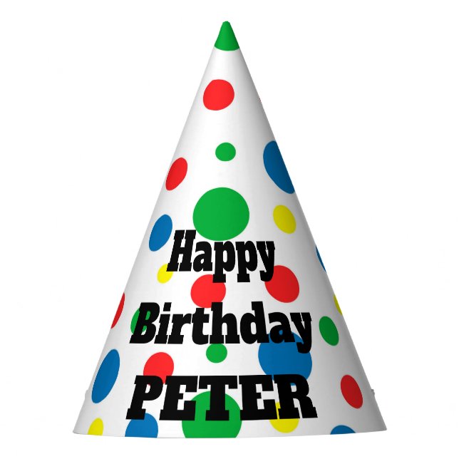 Gorra conocido personalizado del fiesta del feliz (Anverso)