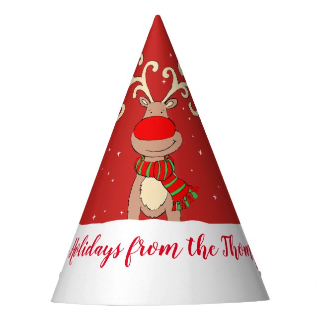 Gorra conocido rojo del reno grande de las astas (Anverso)