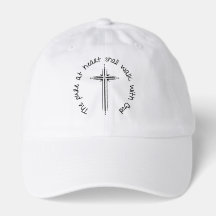 Gorra cristiana con cruz y sombrero