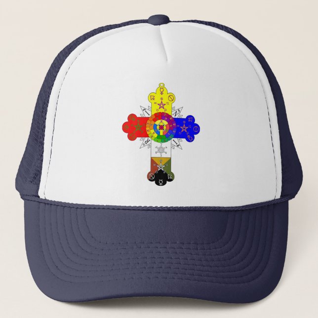 Gorra cruzado subió amanecer de oro de Lamen (Anverso)