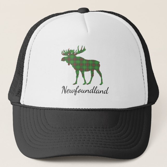 Gorra Cute Tartan moose Newfoundland (Anverso)