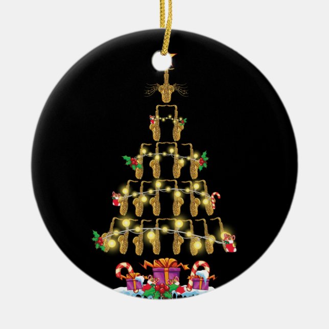 Gorra De Árboles Saxofónicos En Decoración De Navi (Frente)