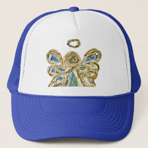Gorra de arte de ángel de tutela azul Personalizad