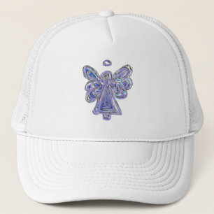 Gorra de arte de ángel de tutela morada Personaliz