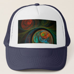 Gorra de arte del resumen azul de renacimiento