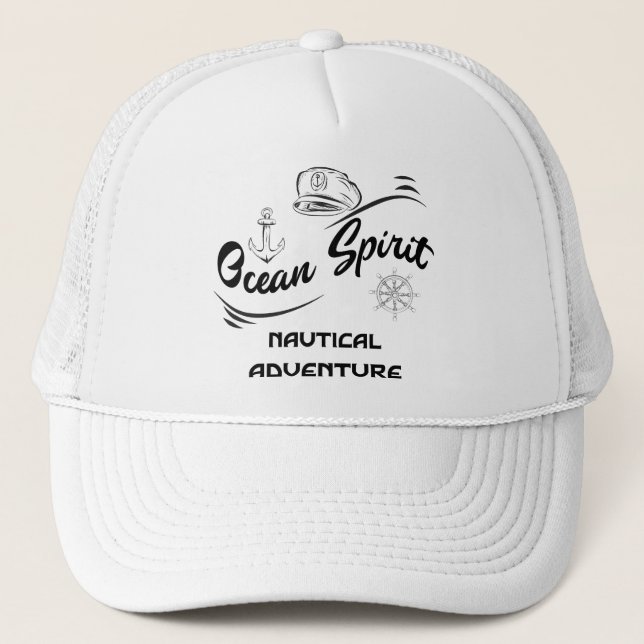 Gorra de Aventura Náutica de Espíritu Oceánico (Anverso)