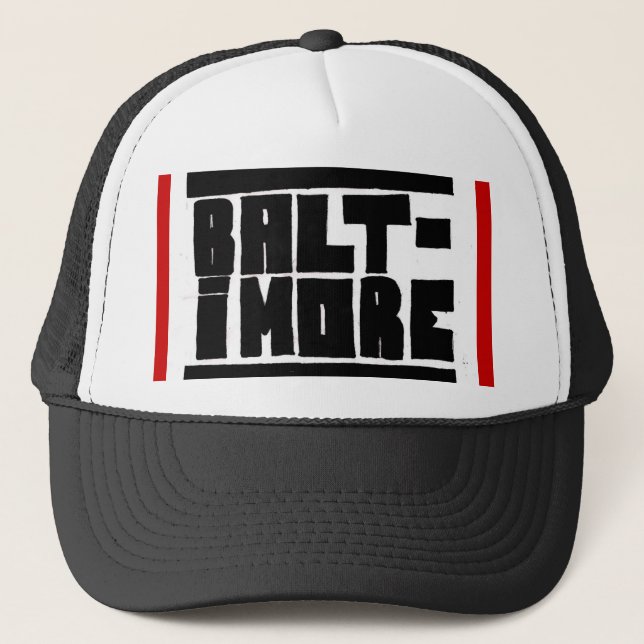 Gorra de Baltimore negro/blanco/rojo (Anverso)